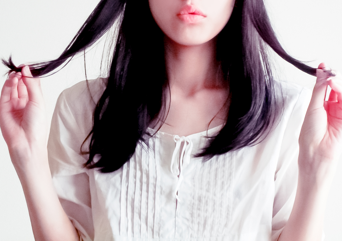 美しい髪の毛にラフィ