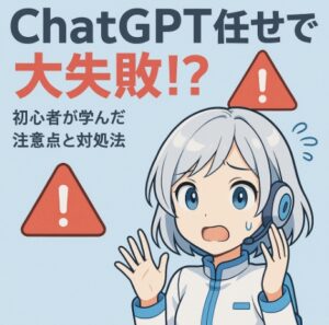 ChatGPT任せで大失敗した体験談紹介!?初心者が学んだ注意点と対処法